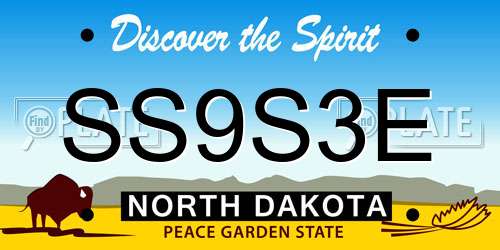 SS9S3E North Dakota License Plate