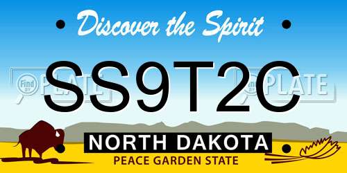 SS9T2C North Dakota License Plate