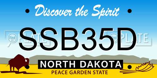SSB35D North Dakota License Plate