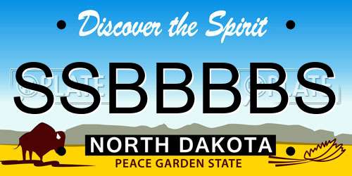 SSBBBBS North Dakota License Plate