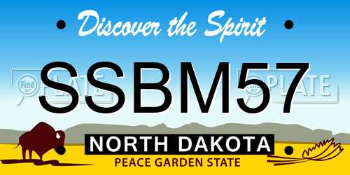 SSBM57 North Dakota License Plate