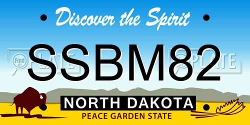 SSBM82 North Dakota License Plate