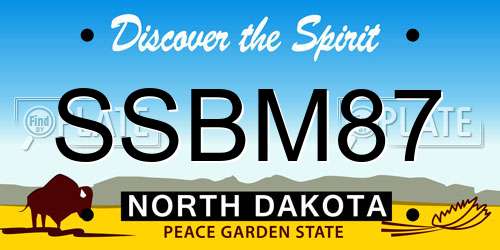 SSBM87 North Dakota License Plate