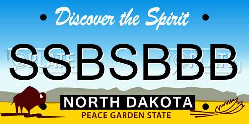 SSBSBBB North Dakota License Plate
