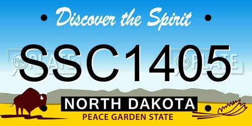 SSC1405 North Dakota License Plate