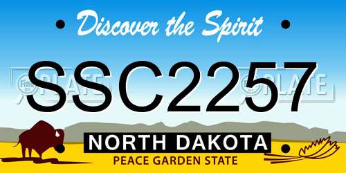 SSC2257 North Dakota License Plate