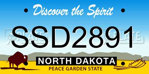 SSD2891 North Dakota License Plate