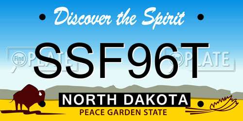 SSF96T North Dakota License Plate