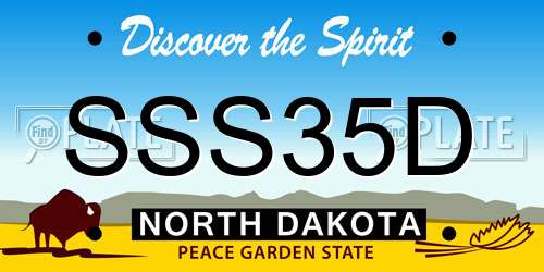 SSS35D North Dakota License Plate