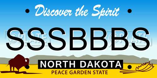 SSSBBBS North Dakota License Plate