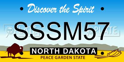 SSSM57 North Dakota License Plate