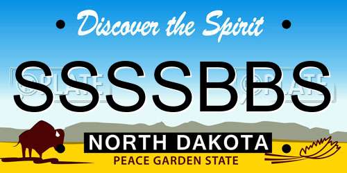 SSSSBBS North Dakota License Plate