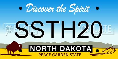 SSTH20 North Dakota License Plate