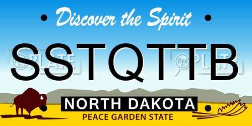 SSTQTTB North Dakota License Plate