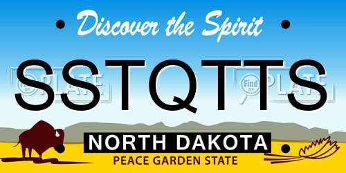 SSTQTTS North Dakota License Plate