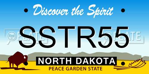 SSTR55 North Dakota License Plate