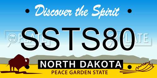 SSTS80 North Dakota License Plate