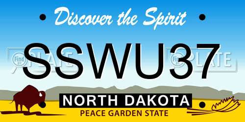 SSWU37 North Dakota License Plate