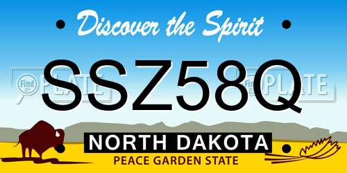 SSZ58Q North Dakota License Plate