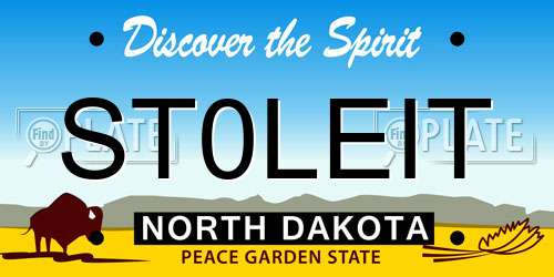 ST0LEIT North Dakota License Plate