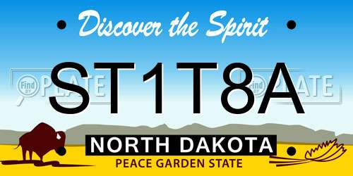 ST1T8A North Dakota License Plate