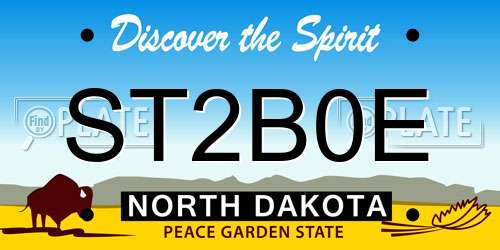 ST2B0E North Dakota License Plate