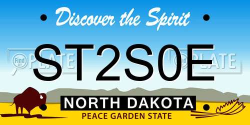 ST2S0E North Dakota License Plate