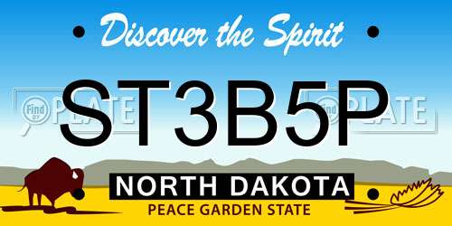 ST3B5P North Dakota License Plate