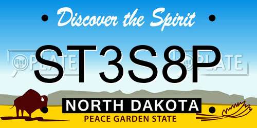 ST3S8P North Dakota License Plate