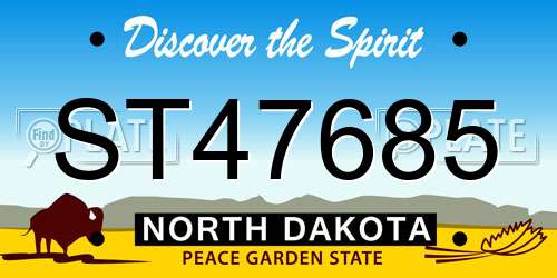 ST47685 North Dakota License Plate