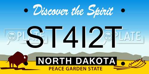 ST4I2T North Dakota License Plate