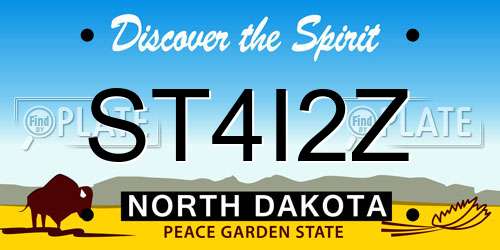 ST4I2Z North Dakota License Plate
