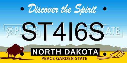 ST4I6S North Dakota License Plate