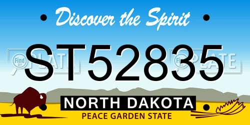 ST52835 North Dakota License Plate