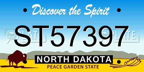 ST57397 North Dakota License Plate
