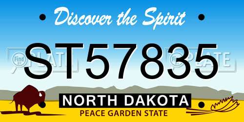 ST57835 North Dakota License Plate