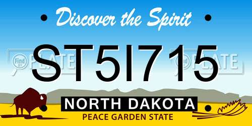 ST5I715 North Dakota License Plate