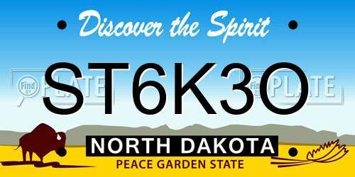 ST6K3O North Dakota License Plate