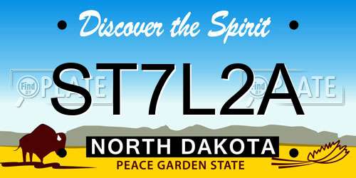 ST7L2A North Dakota License Plate
