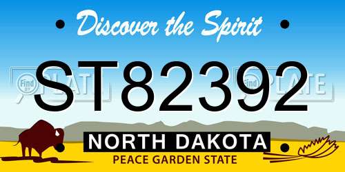 ST82392 North Dakota License Plate