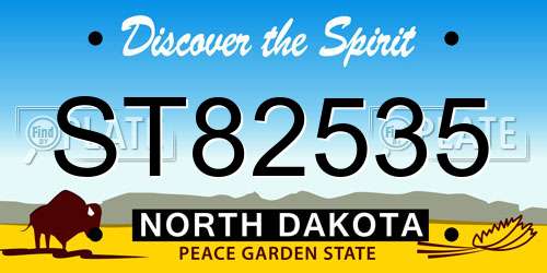 ST82535 North Dakota License Plate