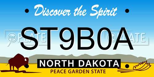 ST9B0A North Dakota License Plate