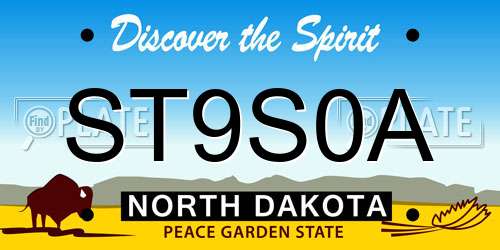 ST9S0A North Dakota License Plate