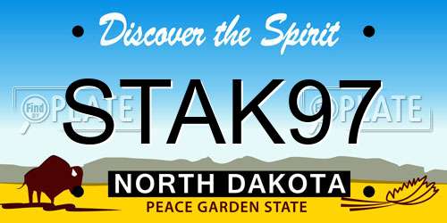 STAK97 North Dakota License Plate