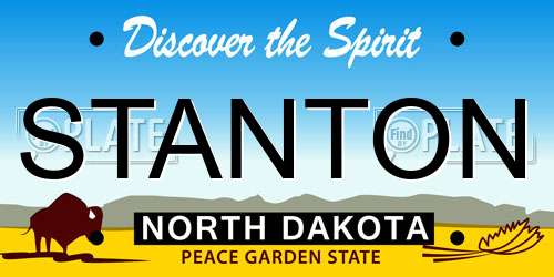 STANTON North Dakota License Plate
