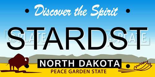 STARDST North Dakota License Plate