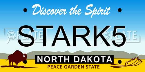 STARK5 North Dakota License Plate
