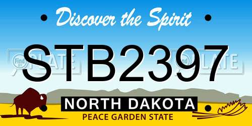 STB2397 North Dakota License Plate