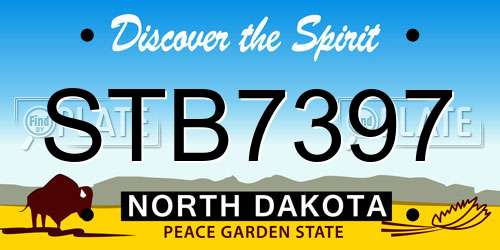 STB7397 North Dakota License Plate