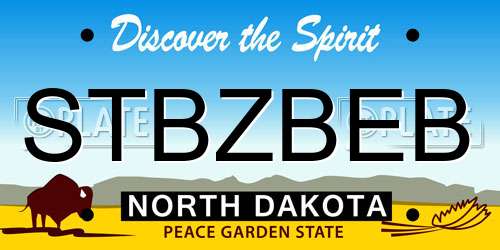 STBZBEB North Dakota License Plate